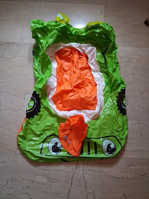 Inflatable children's mattress boat car design like new for kids up to 3 years