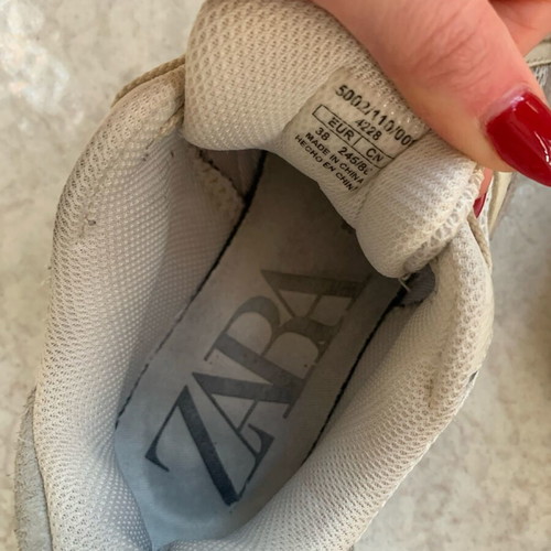 Zara sneakers like new in gray, beige and ciel shades size 38