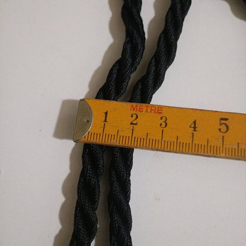 Curtain tieback handmade, 1.20 m length, black