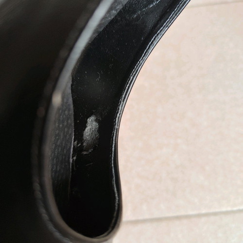 Leather pumps like new, size 37, black, 9 cm heel