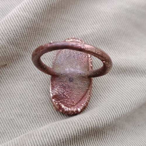 Copper ring electroforming, like new, size 56-58, brown