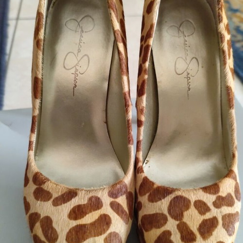Jessica Simpson high heels like new, size 38, pony skin