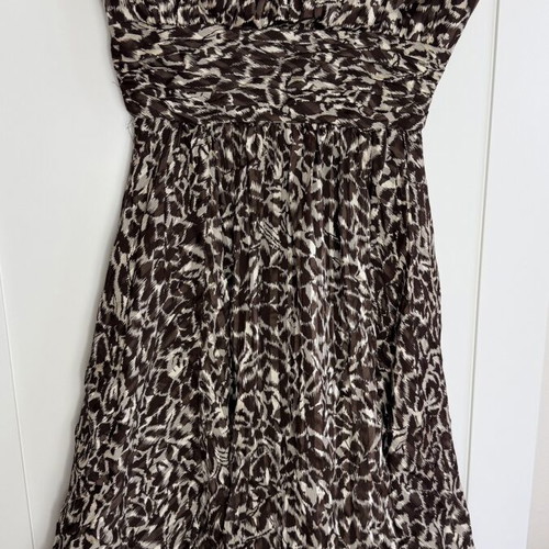 Animal Print Strapless Woman Dress Used Size 40 Leopard