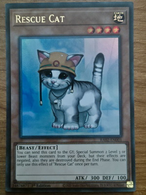 Rescue Cat κάρτα Yu-Gi-Oh! καινούργια, Ultra Rare 1η έκδοση