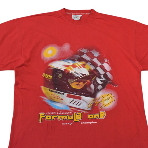 Michael Schumacher Formula 1 vintage T-shirt used, red, size XXL