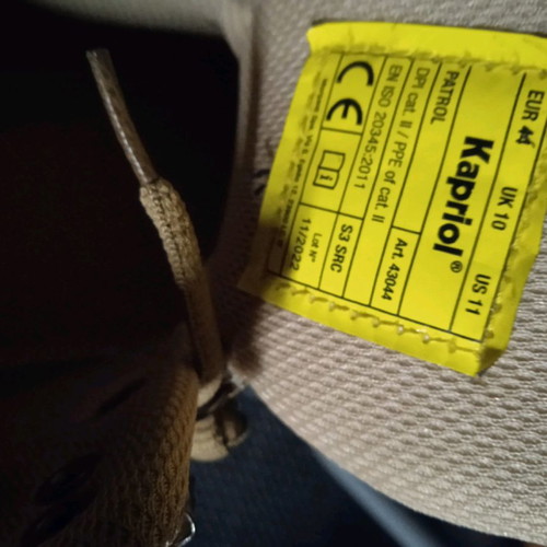 Kapriol work shoes 44 like new, leather and suede, beige