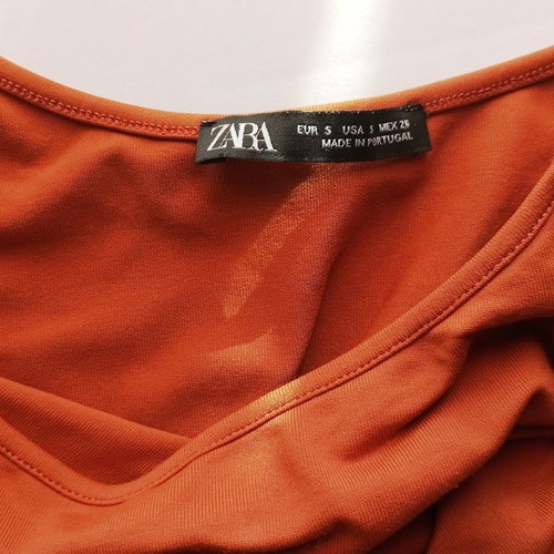 Zara women's top with thin straps like new, terracotta