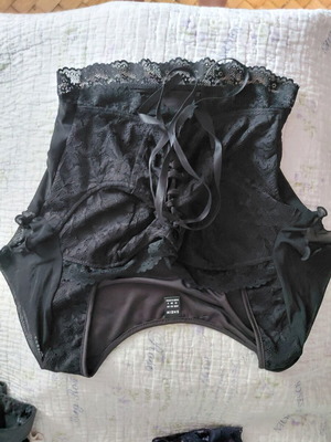 Black Gothic top with lace and ribbons like new from Shein