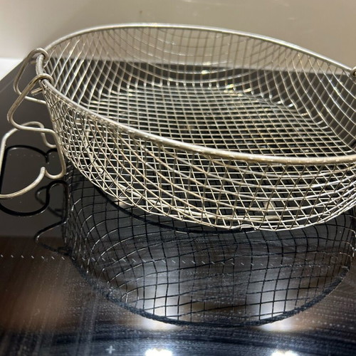 Frying pan basket like new, metal mesh 25cm