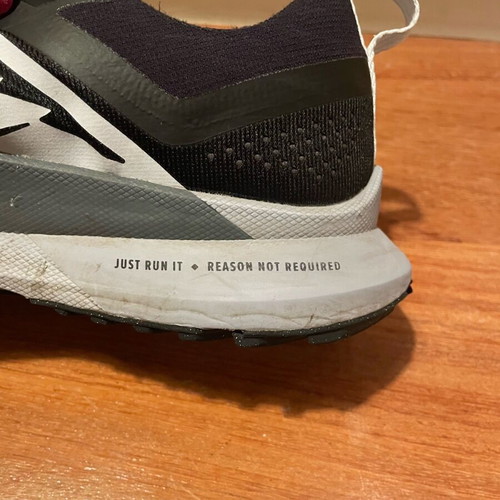 Nike trail running shoes size 44.5 like new, black and white