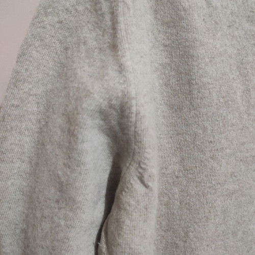 Italian men's beige pullover made of merino wool, cashmere and silk like new, size S-M