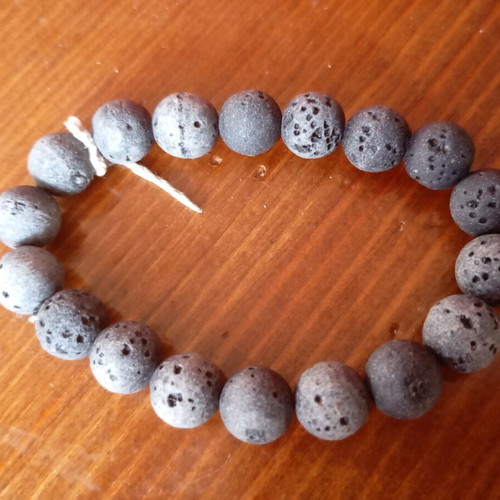 Lava Stone Bead Bracelet from Santorini used