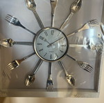Kitchen clock with cutlery new