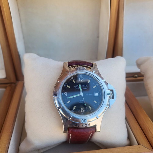 Camel Trophy Professional Team Portugal Limited Edition 20 ATM Watch refurbished, leather strap