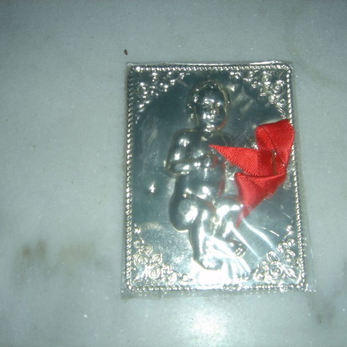 Metal votive offering new with baby