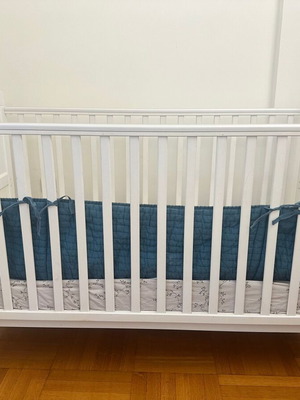 Woodies Hampton baby crib 70x140 with Bebestrom latex mattress