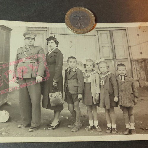 Rare Prewar Photograph 1939 Family of Officer in Sparta used