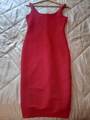 Bsb midi dress new, black and red