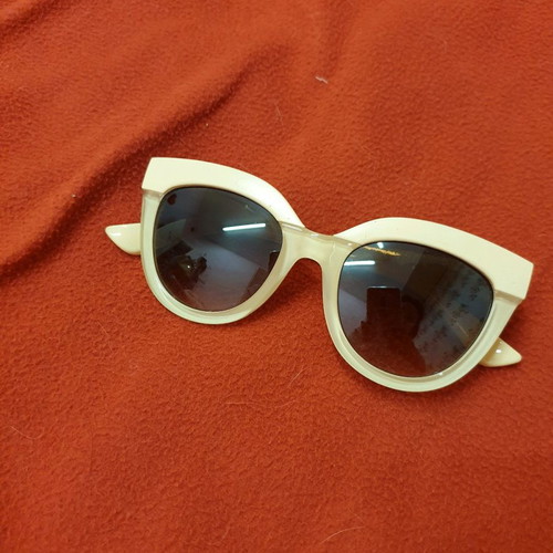 Cellulose acetate sunglasses lightly used, beige with two-tone