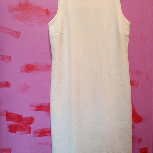 Miss Russel cocktail dress size L like new, white, lined, fitted with zipper