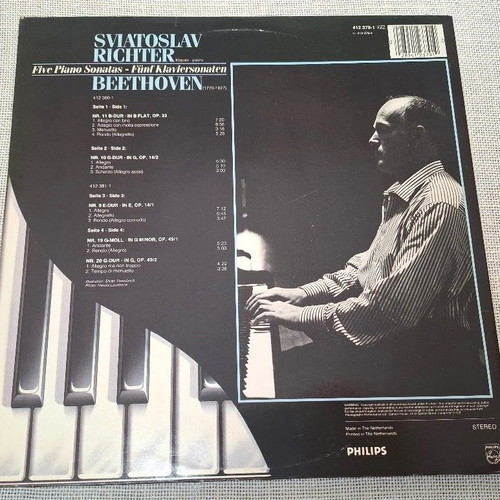 Beethoven Πέντε Πιανιστικές Σονάτες 2XLP σαν καινούργιο, κλασική