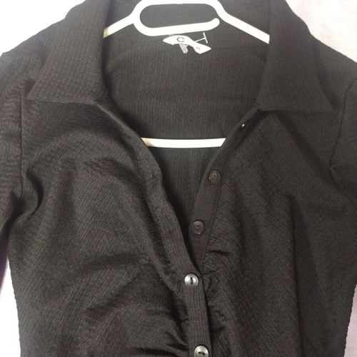 Shirt dress new, midi, black, size XS