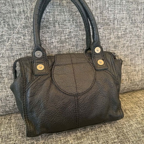 Diesel leather vintage Y2K bag used, black, hand-held