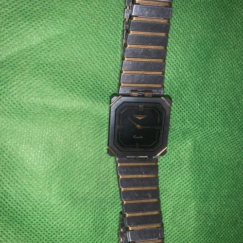 Longines Quartz vintage ρολόι μεταχειρισμένο, ασημί και χρυσαφί