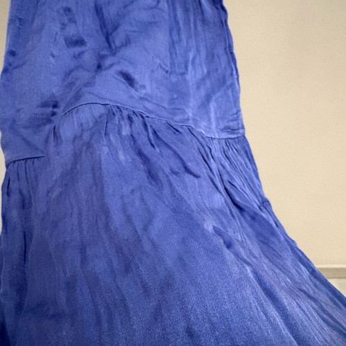 Dress long blue tied at neck used, size M 38 10