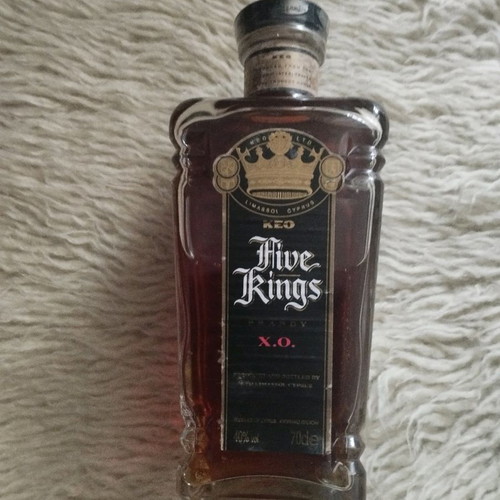 Five Kings Brandy 40 Eton new, vintage 1990s, KEO Cyprus 70cl