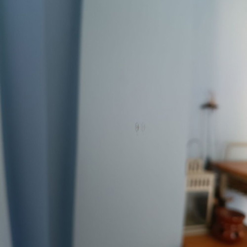 Wooden wall mirror, large with rear mounts, 95x89 cm