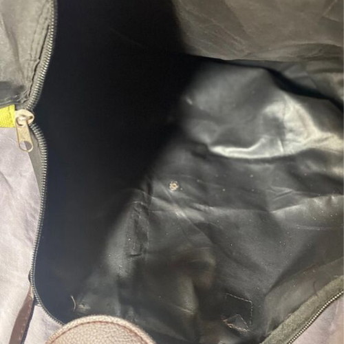 Folding shoulder bag like new, black and brown