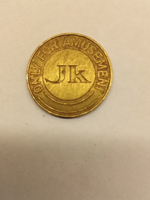 Brass amusement token used