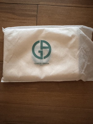 Giorgio Armani Cosmetic Pouch Beige Canvas New