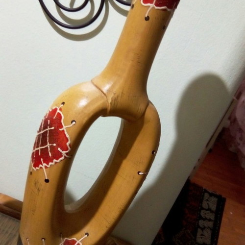 Ethnic ceramic vases set 42cm and 46cm like new