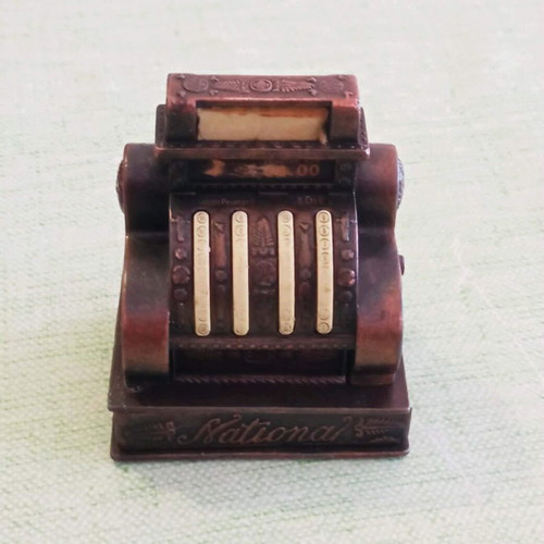 PlayMe Metal Miniature Cash Register National 1970s like new