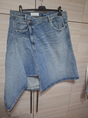 Zara denim skirt like new, XL size, unique length