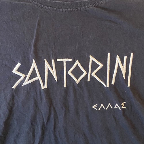 Set of 2 summer T-shirts Santorini and Cyprus XL like new