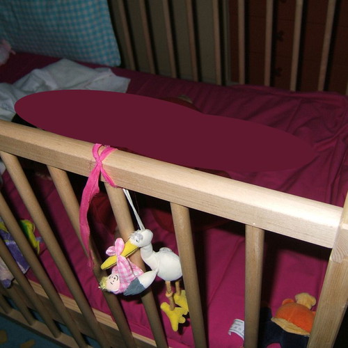 IKEA baby cot used 70x140 blue and natural beech wood
