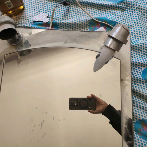 Bathroom mirror with lights used