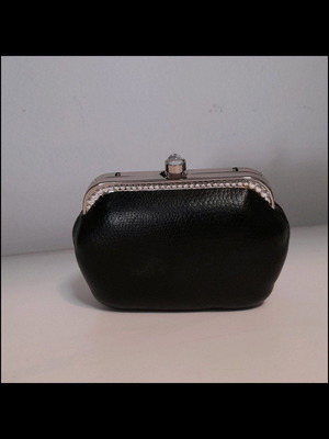 Sofronas evening bag new with strass and silver chain