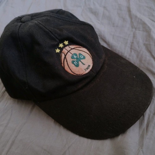 Panathinaikos cap used with embroidered logo and three stars
