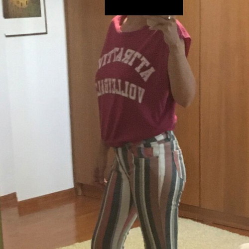 Stretch multicolor pants like new, size S