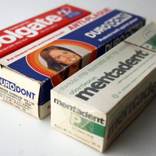 Vintage 70's Colgate Duro Dont Mentadent Toothpastes Pack of 3 new