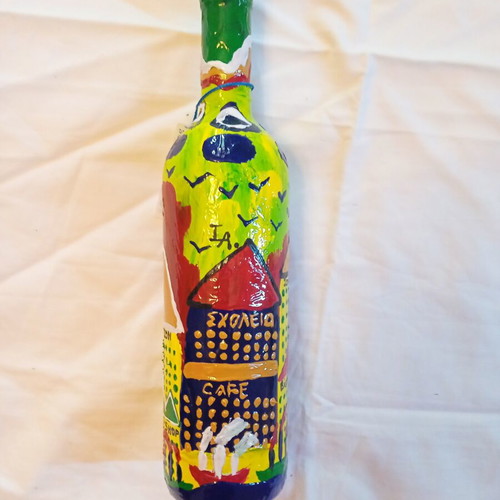 Glass Bottle Handmade Polis Ioanart new