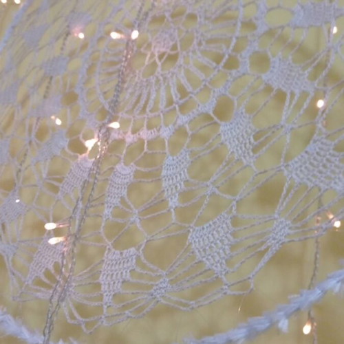 Dreamcatcher handmade with olive wood base and lights
