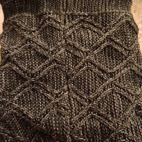 Neck warmer with inner fur and knitting, new, gray
