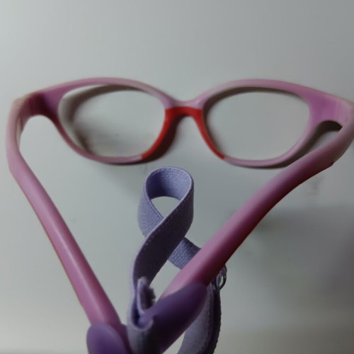 Children's glasses used with elastic safety strap, pink