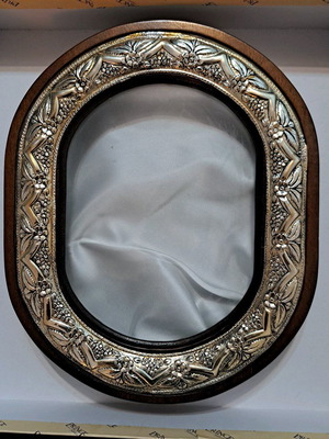 Stefanothiki like new wooden, decorated with silver 950 o.