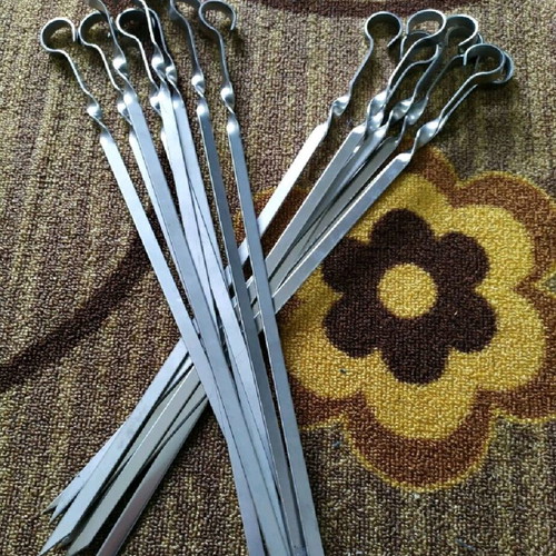 Inox skewers for mangali 12 pieces, 2 mm thickness, 50 cm length